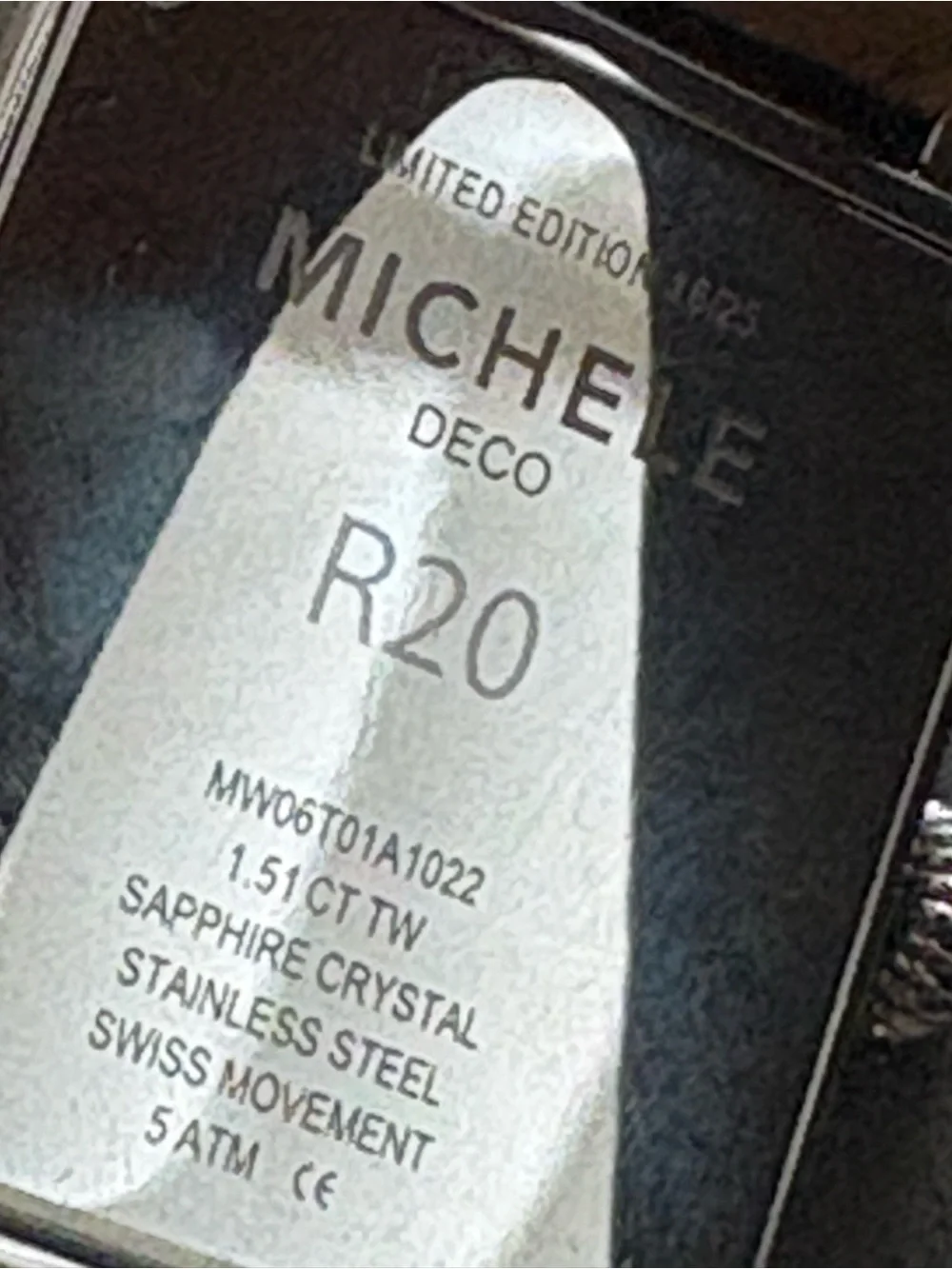 Michele SS 1.5-1 Diamond count. R-20M16 DECO working 32mm alligator band 6-8